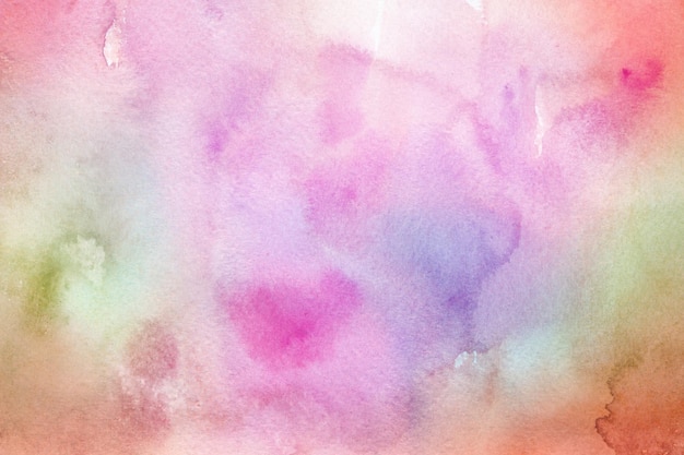 Abstract liquid watercolor background in pastel rainbow colors