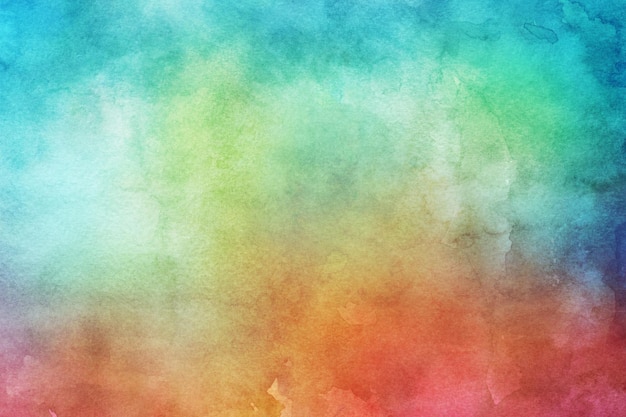 Abstract liquid watercolor background in pastel rainbow colors