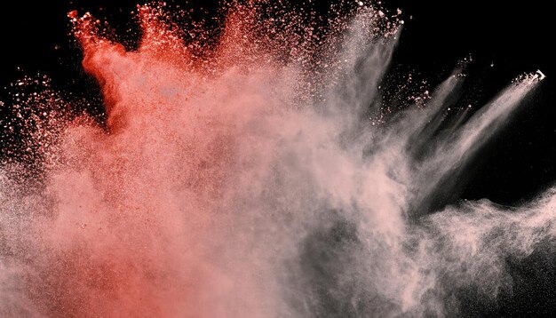 Photo abstract living coral powder splatted background