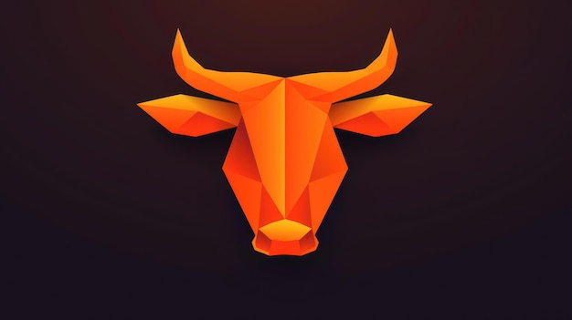 Photo abstract logo design of a cow or bull creative icon representing steak meat or milk