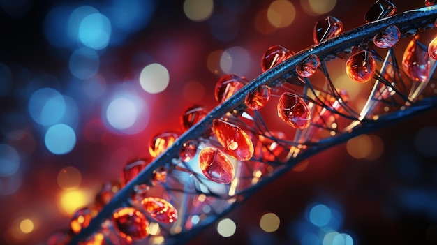 Abstract luminous DNA molecule