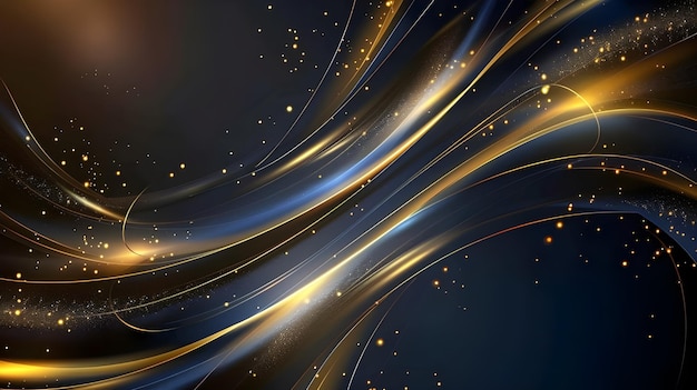 Abstract luxury background with golden elements and shining light effect decoration Luxury background design concept