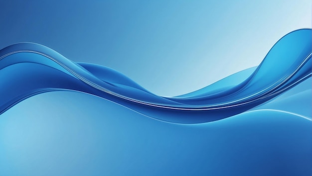 Abstract luxury blue wave lines background with copy space Smooth elegant liquid waves