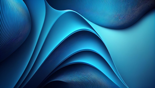 Abstract luxury gradient blue wave background Generative AI