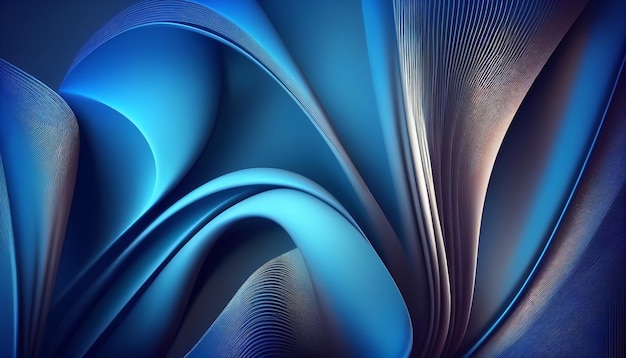 Abstract luxury gradient blue wave background Generative AI