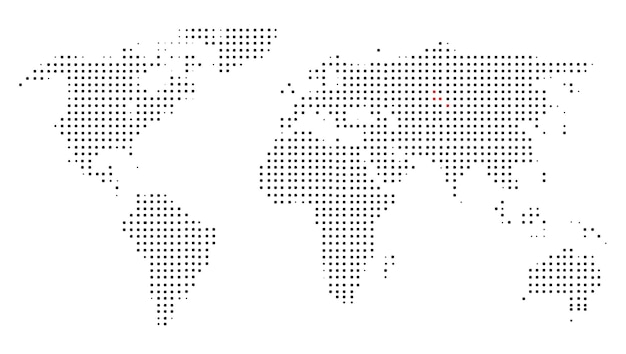 Abstract map of the World with Countries - planet dots planet.