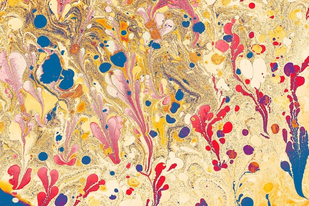 Abstract marble floral pattern texture Traditional art of Ebru marblingxA