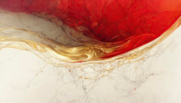 Abstract marble red and gold texture wallpaper