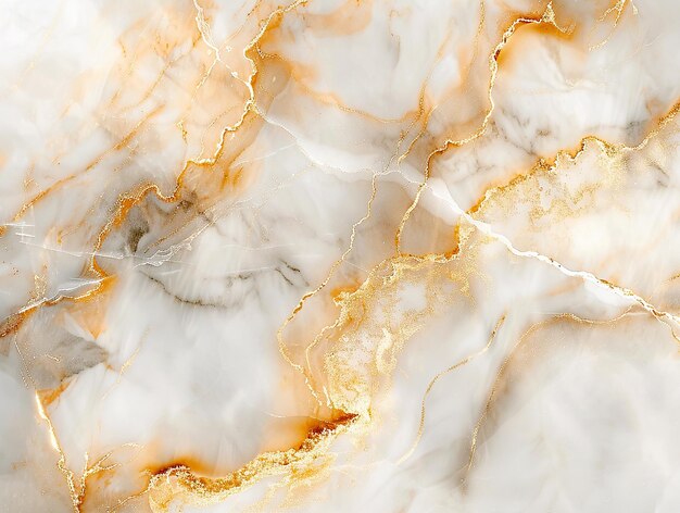 Abstract Marble Texture with Grey and Gold Veins