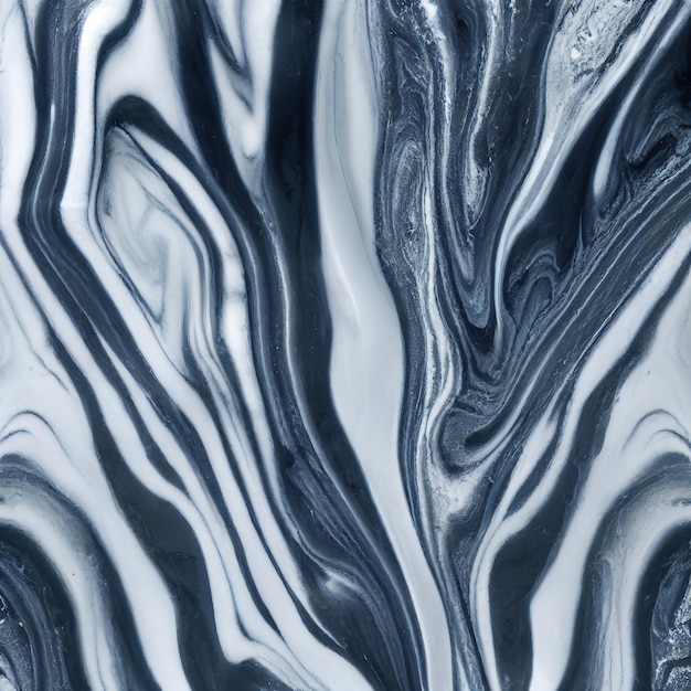 Abstract marble texture with wavy decorative design liquid acrylic painting on canvas gradient fluid