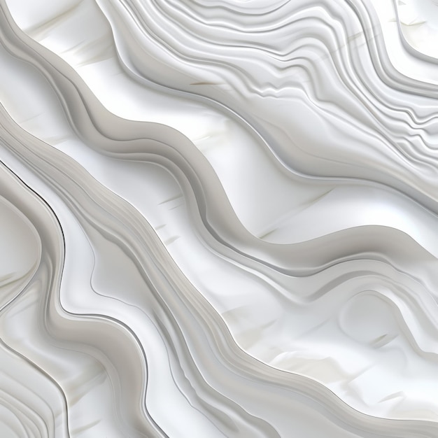 Abstract marble texture with white wavy layers creating a serene pattern