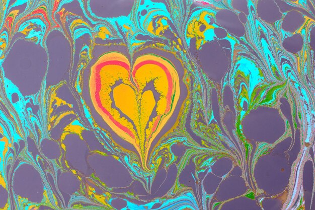 Abstract marbling heart pattern for fabric design Creative marbling background texture