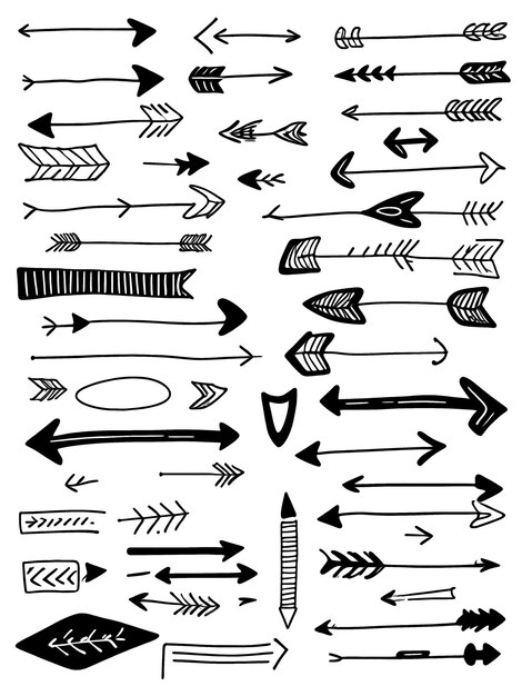 Photo abstract marker arrow set