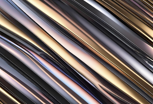 Photo abstract metal background 3d metal stripes interesting wallpaper