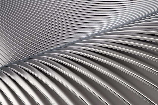 Abstract Metal Chrome Silver Shiny Texture Background 3d Rendering