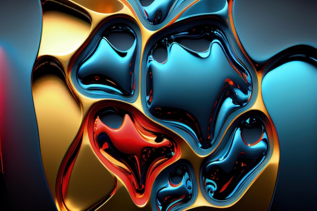 abstract metallic liquid background