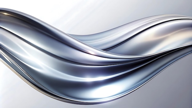 Abstract Metallic Wave on White Background with 4kmake this easily transparent