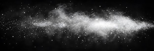 Photo abstract milky way galaxy with stars and stardust in black and white