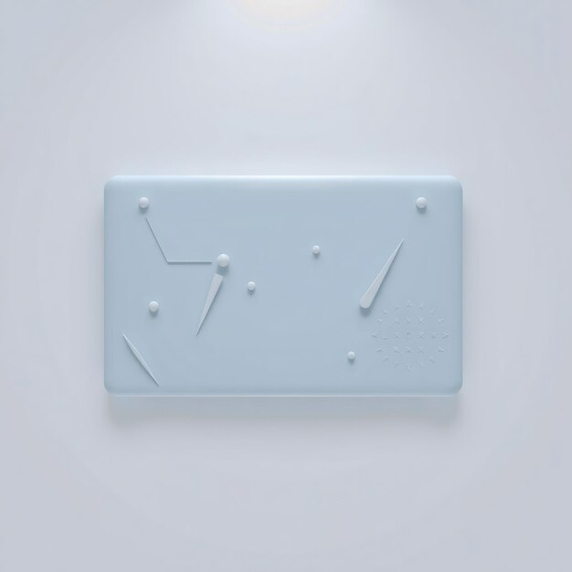 Photo abstract minimal design with geometric shapes on a light blue background