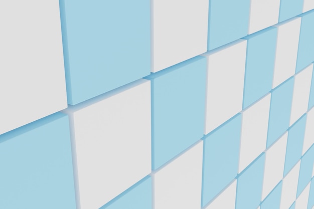 Abstract minimal White and blue background 3D rendering pattern texture