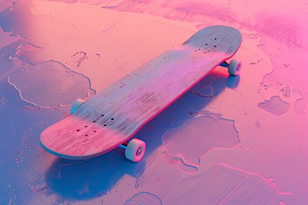 Photo abstract minimalist concept of a skateboard