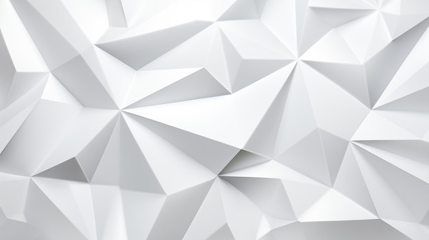 Abstract minimalist geometric triangle lowpoly mosaic pattern White triangular abstract background