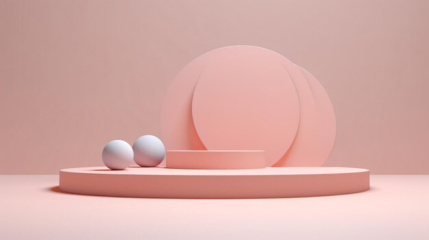 Abstract mockup scene in minimal style Podium