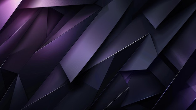 Abstract modern background in black and deep purple hues The design features geometric shapes