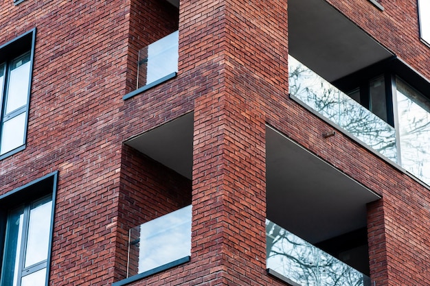 abstract modern building detail background, with sky color reflection