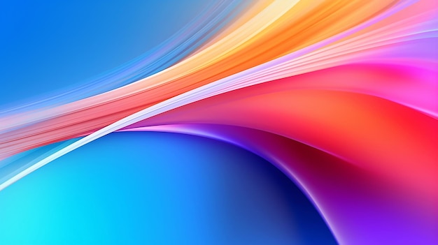 Abstract modern wavy colored lines colorful curved gradient elements