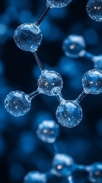 Abstract Molecular Science Background in Blue Tones