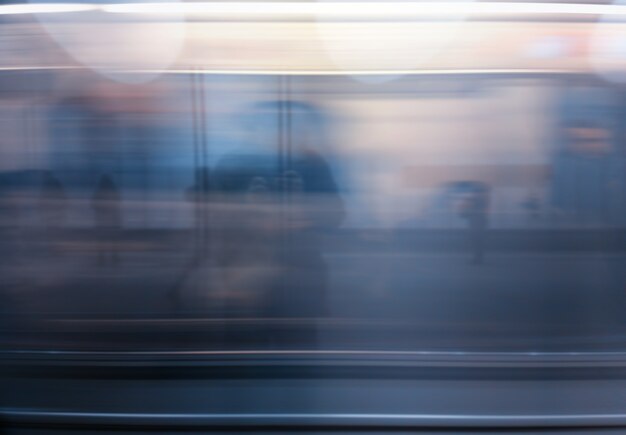 Abstract motion blur of rushing train background