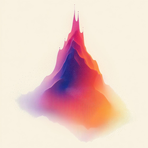 Photo abstract mountain peak with vibrant gradient colors