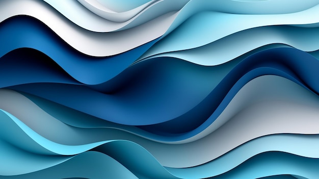 Abstract multi layers effect 3D paper cut gradient background Generative AI