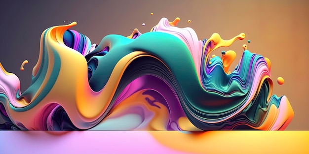 Abstract multicolor liquid effect style background