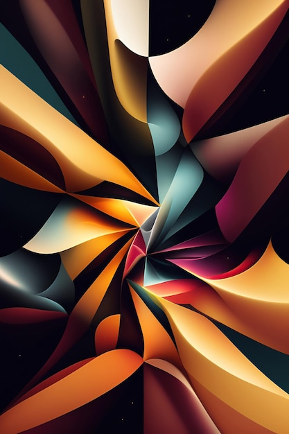 abstract multicolored art background with gradient pattern generative ai