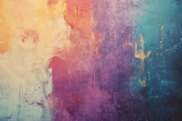 Photo abstract multicolored painted wall texture