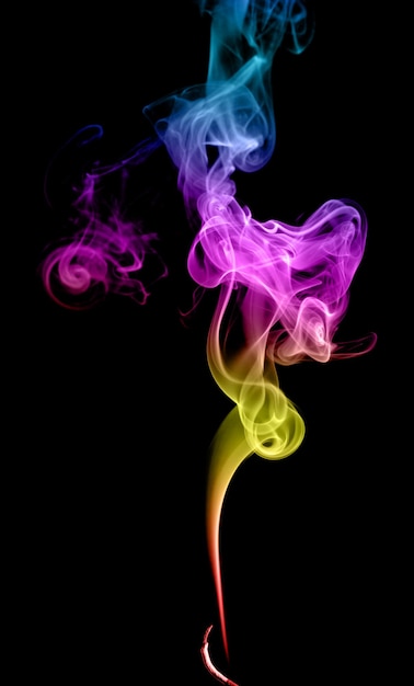 Abstract multicolored smoke