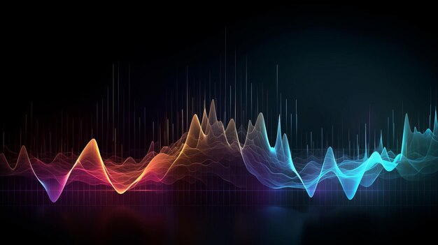 Abstract music equalizer background Illustration AI GenerativexA