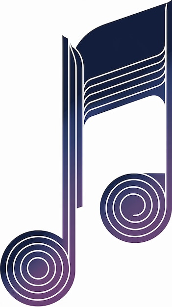 Photo abstract music note icon vector design modern mp3 sign