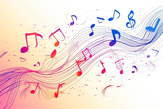 Abstract music notes song sound concept background