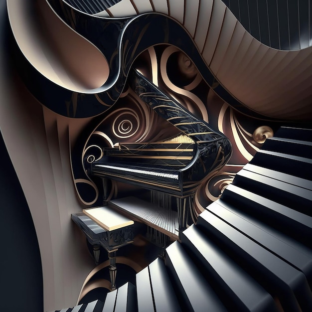 Abstract musical 3d