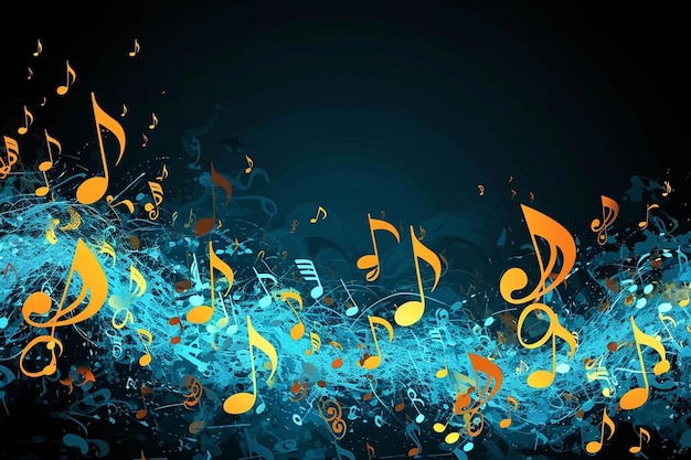 Abstract musical notes background