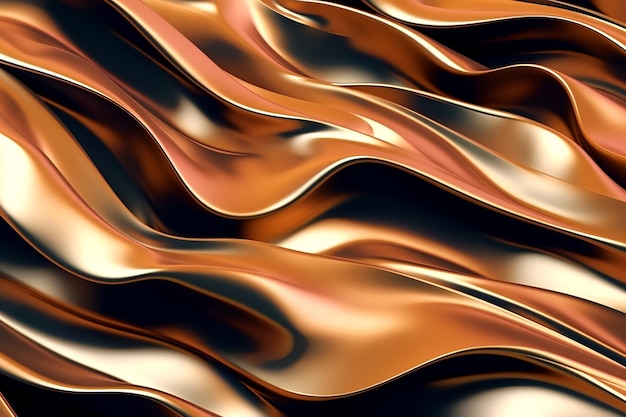 Abstract mysterious wavy fantastic beautiful background with smooth curves Generative AI