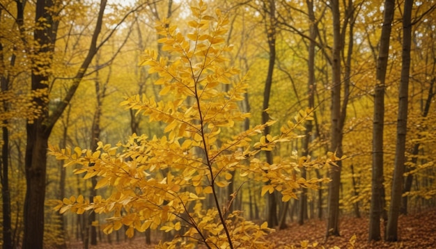 abstract nature autumn Background with yellow leaves