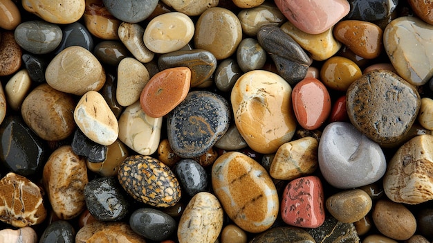 Abstract nature pebbles background Blue pebbles texture Generative Ai