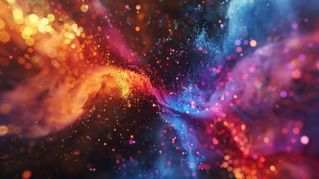 Photo abstract nebula colorful cosmic dance