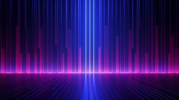 abstract neon background Modern wallpaper with glowing vertical lines