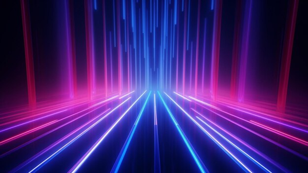 abstract neon background with ascending pink and blue glowing lines Fantastic wallpaper with colorfu