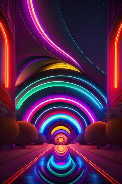 Abstract Neon Background